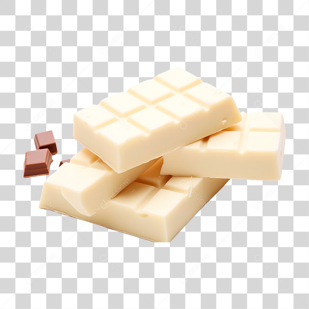 Barra de Chocolate Branco PNG Transparente
