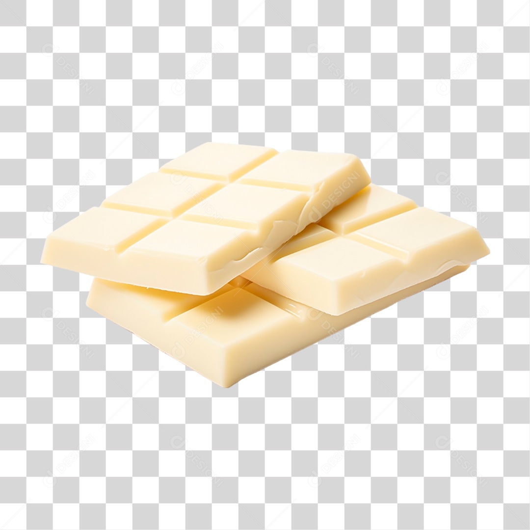 Barra de Chocolate Branco PNG Transparente