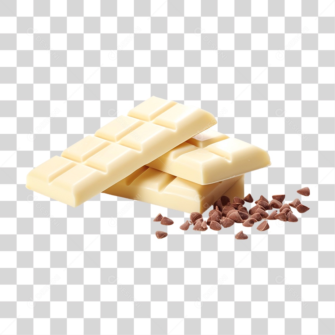 Barra de Chocolate Branco PNG Transparente