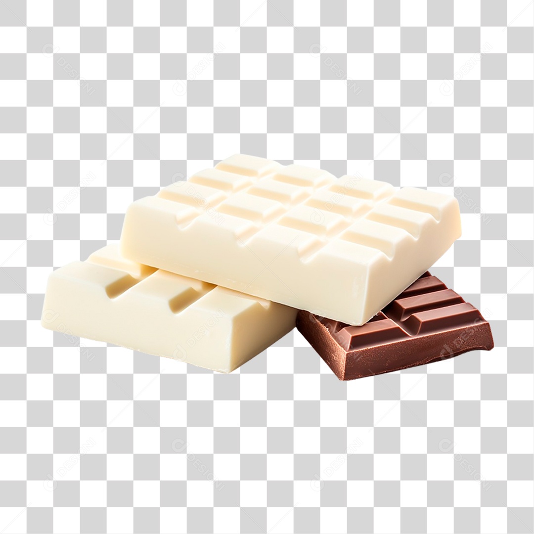 Barra de Chocolate Branco PNG Transparente