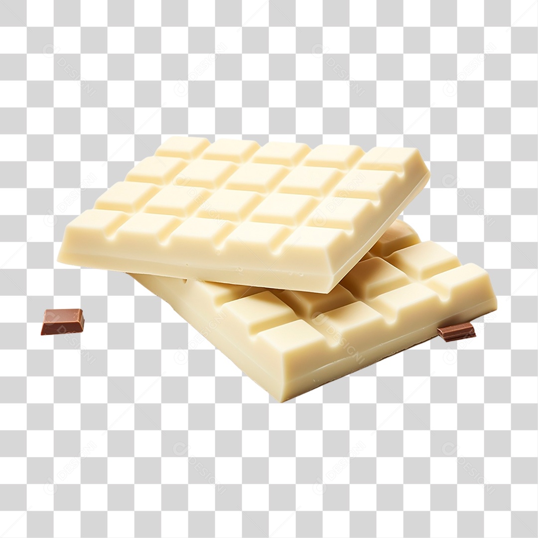 Barra de Chocolate Branco PNG Transparente