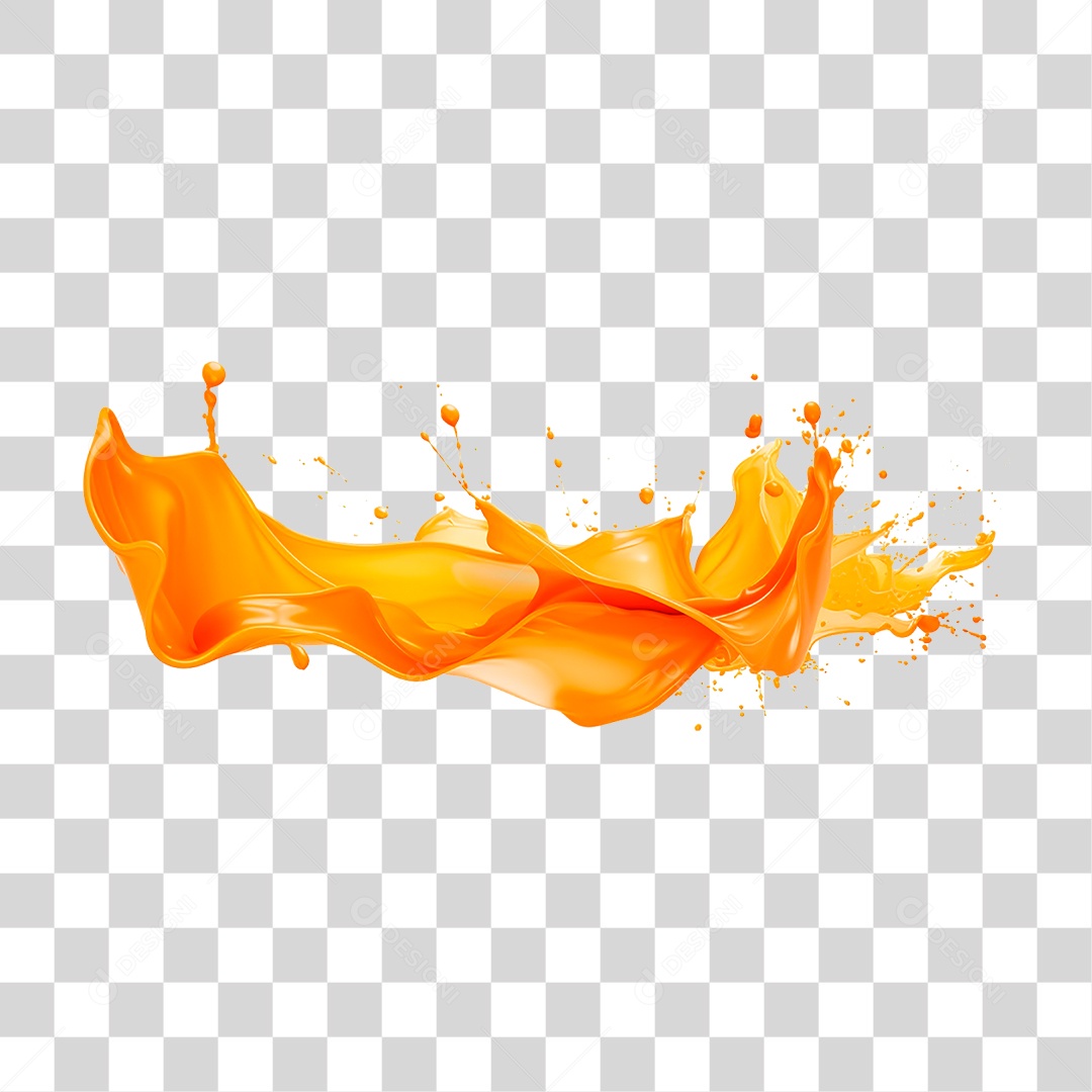 Splash de Laranja PNG Transparente