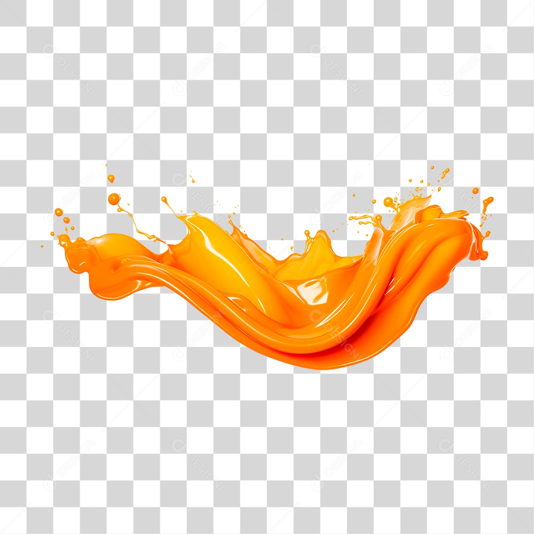 Splash de Laranja PNG Transparente