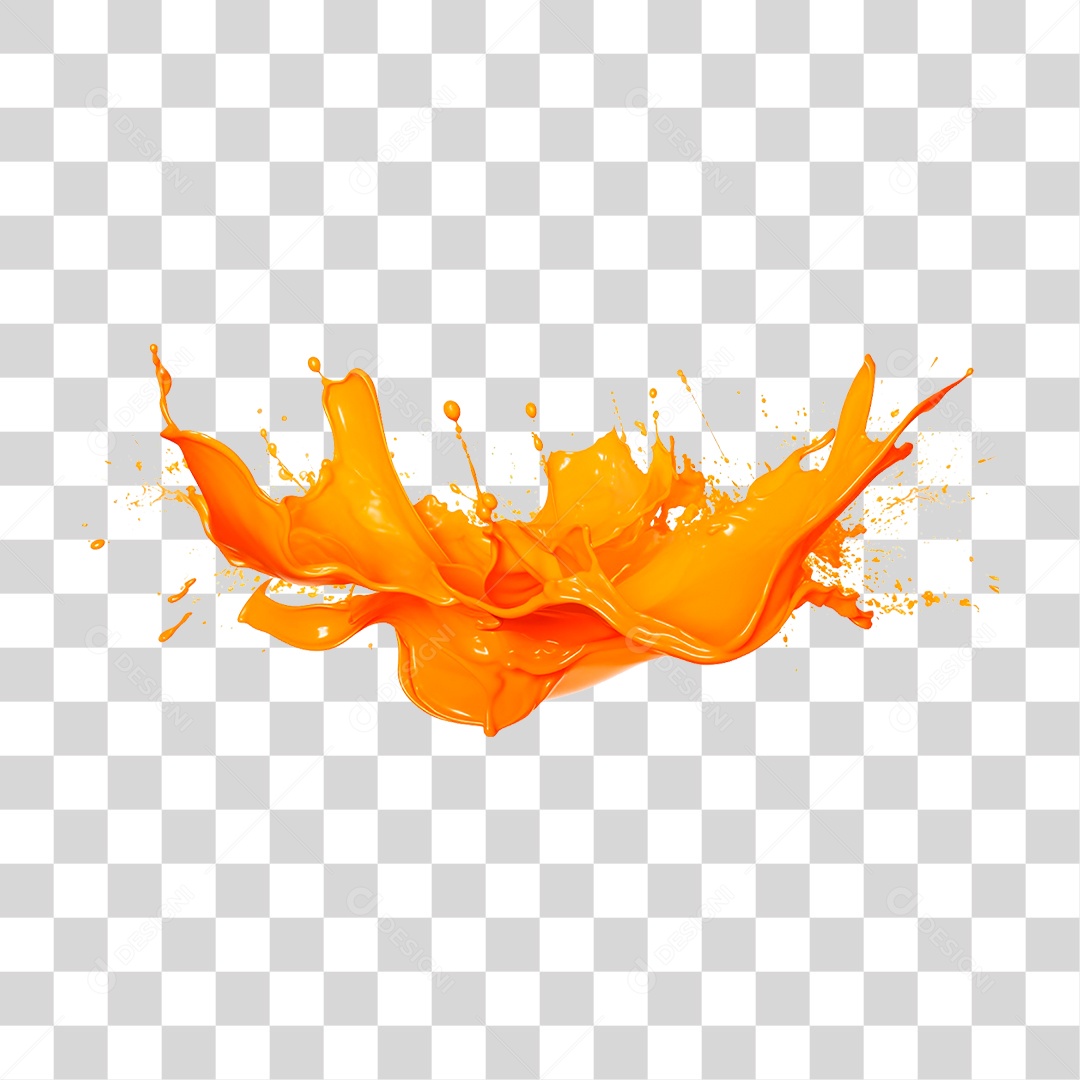 Splash de Laranja PNG Transparente