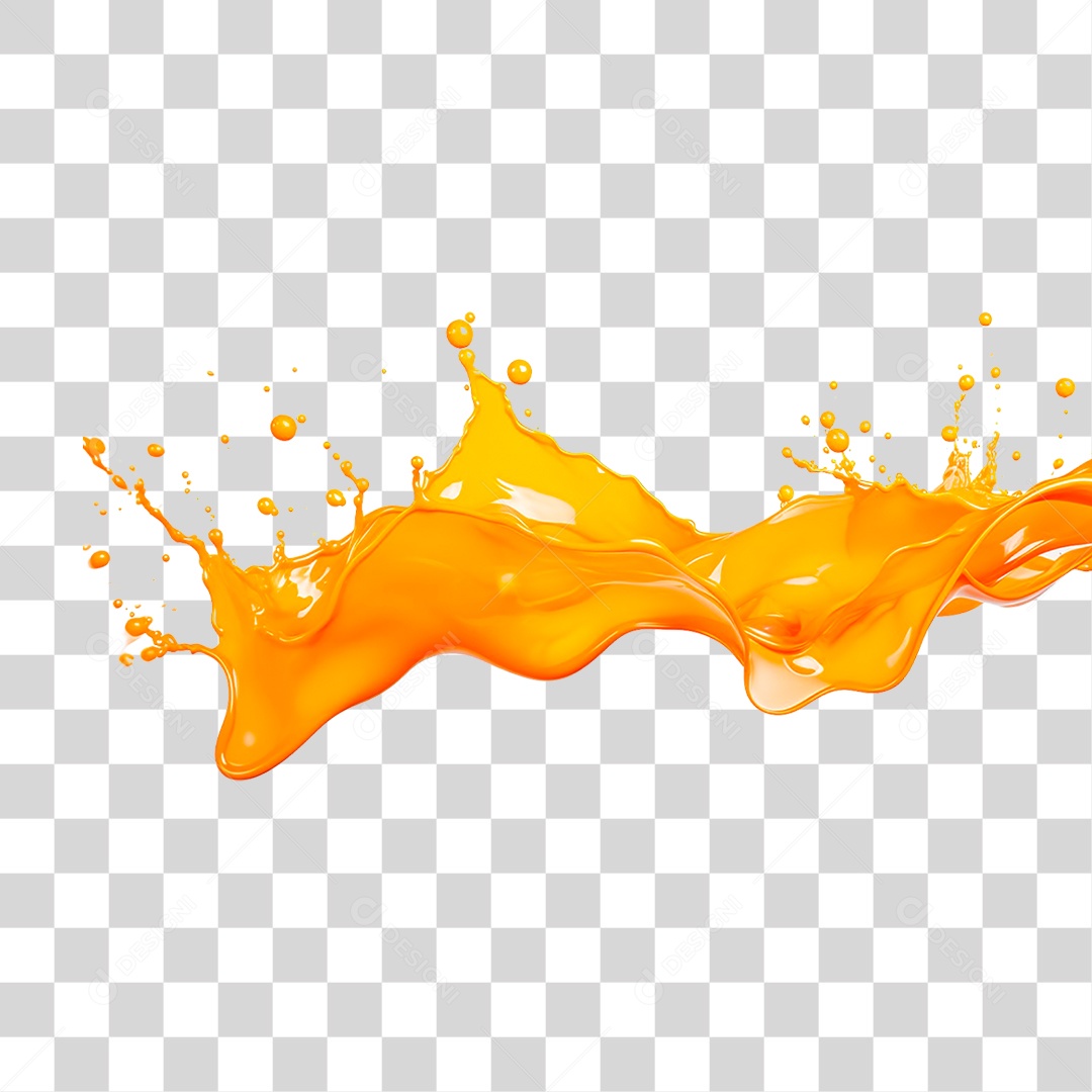 Splash de Laranja PNG Transparente