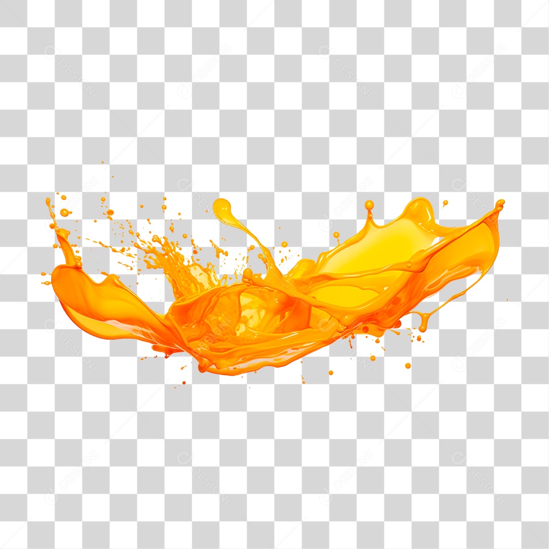 Splash de Laranja PNG Transparente