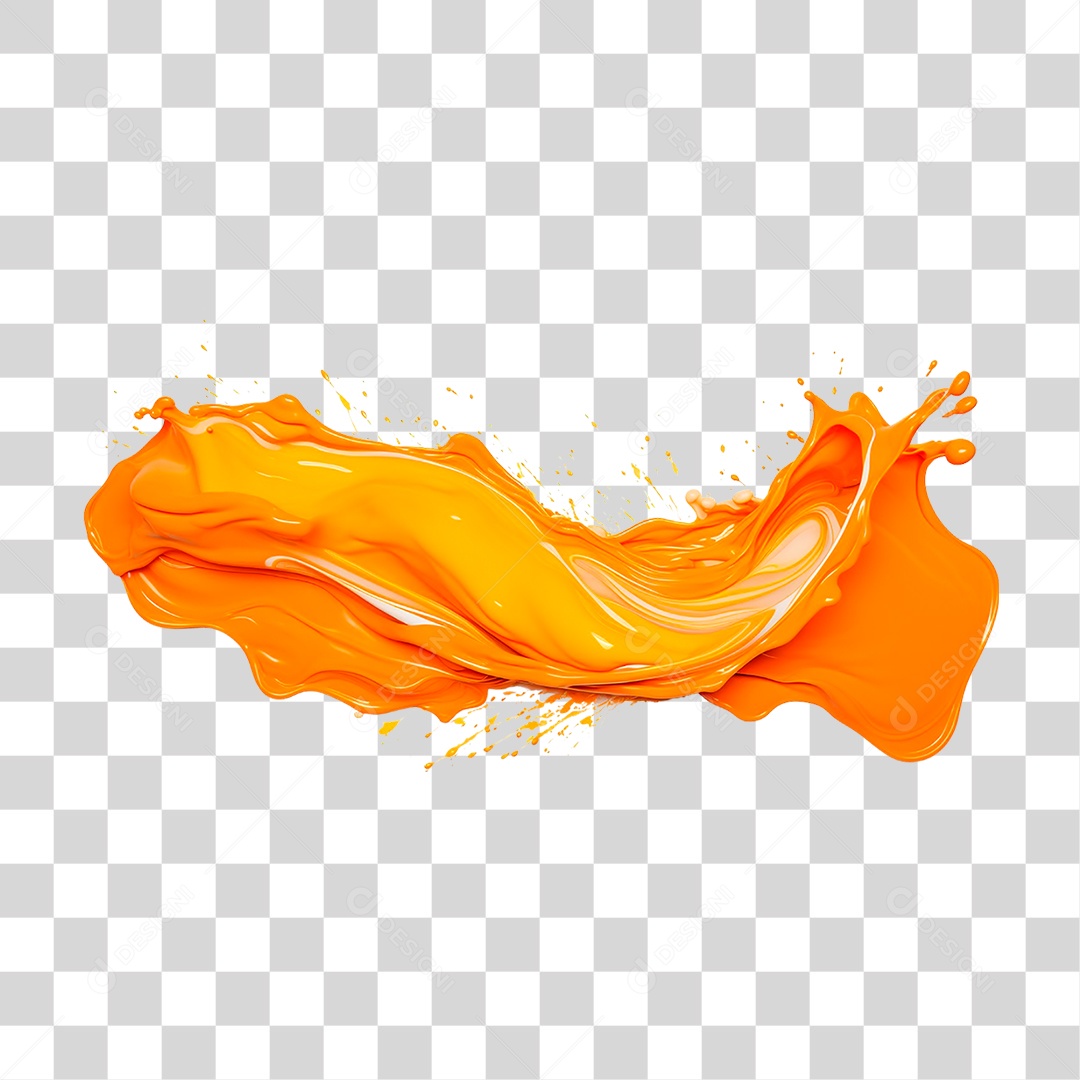 Splash de Laranja PNG Transparente