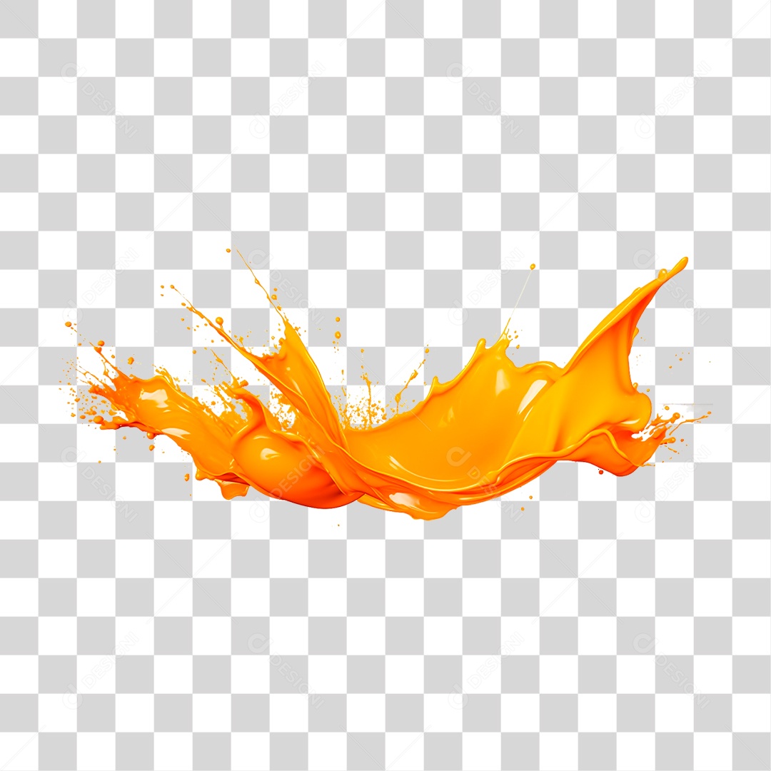 Splash de Laranja PNG Transparente