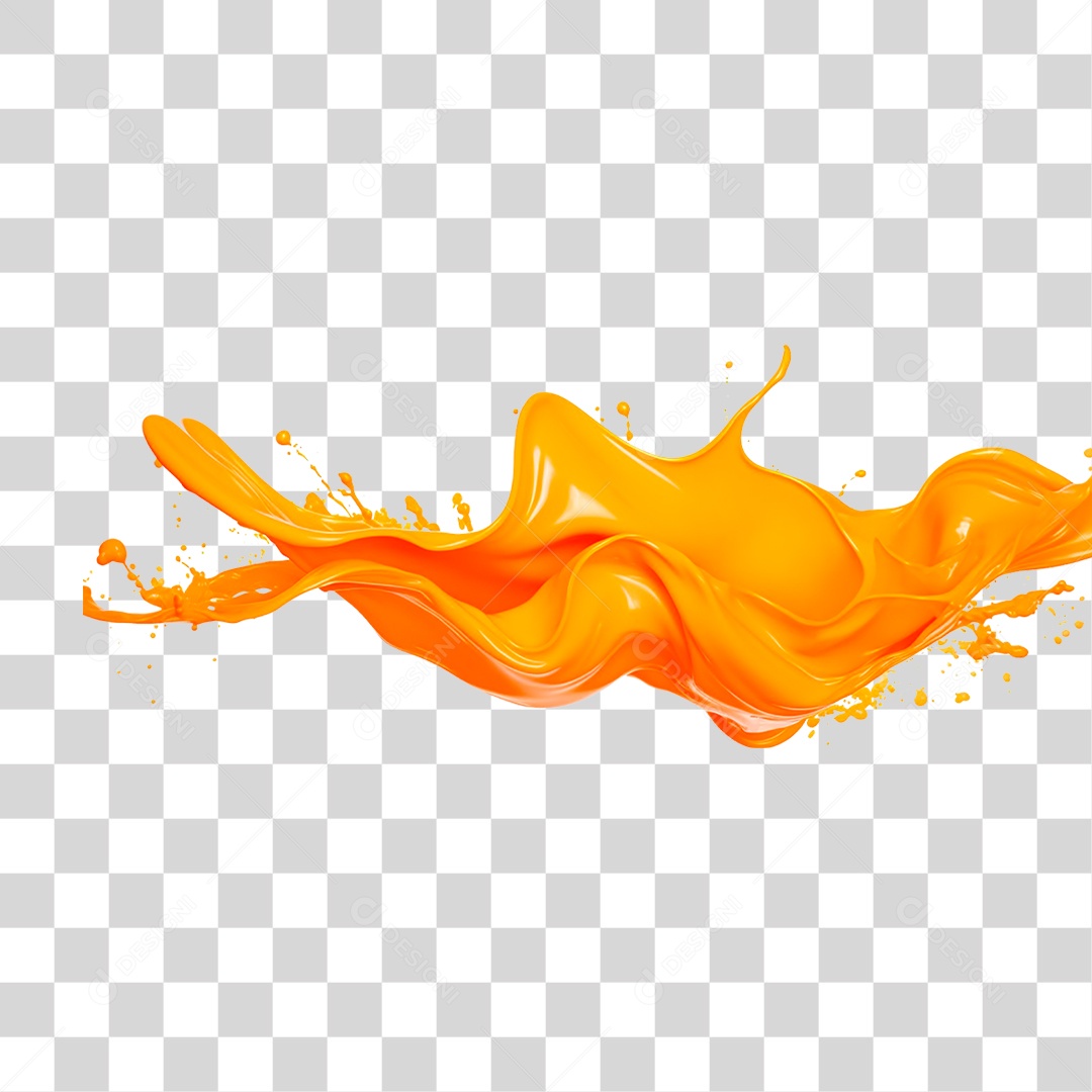 Splash de Laranja PNG Transparente