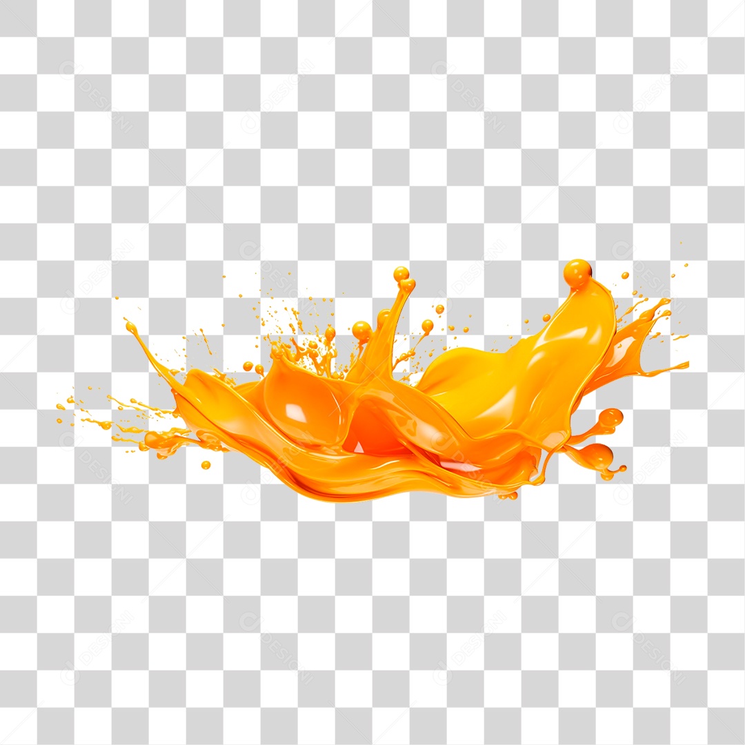 Splash de Laranja PNG Transparente