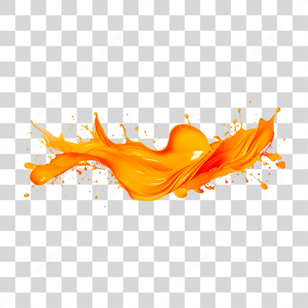 Splash de Laranja PNG Transparente