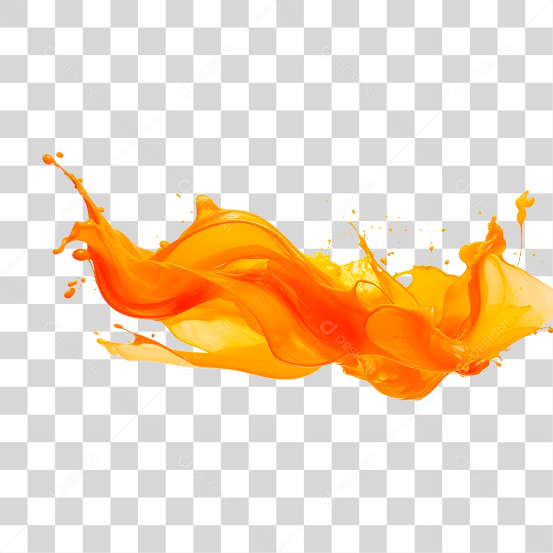 Splash de Laranja PNG Transparente