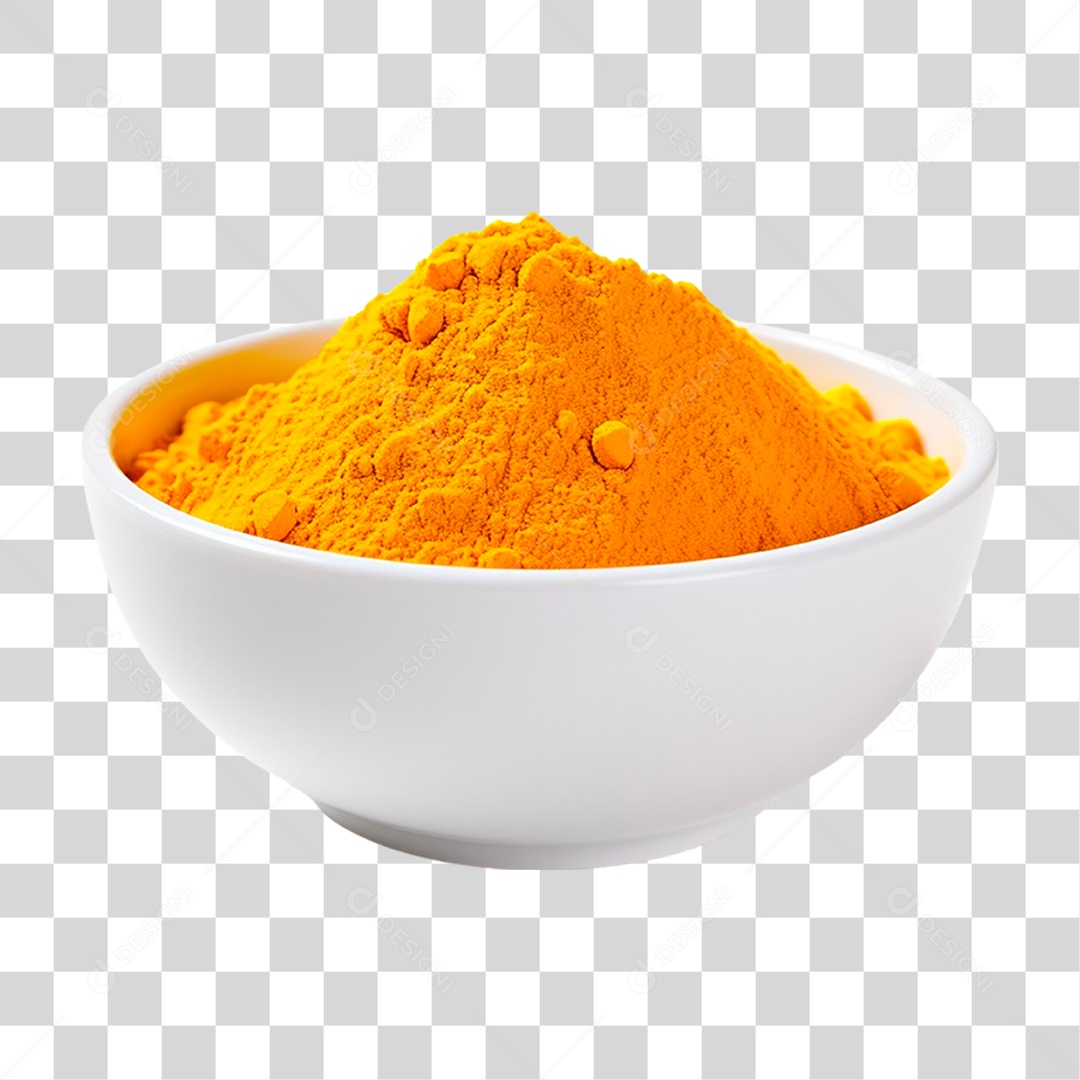 Tigela de Açafrão em Pó PNG Transparente