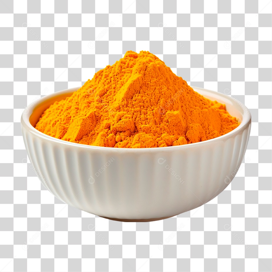 Tigela de Açafrão em Pó PNG Transparente