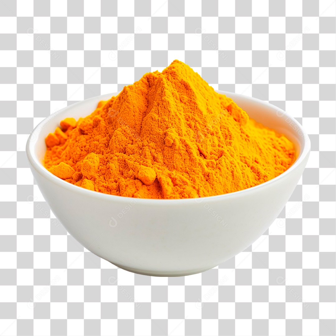 Tigela de Açafrão em Pó PNG Transparente