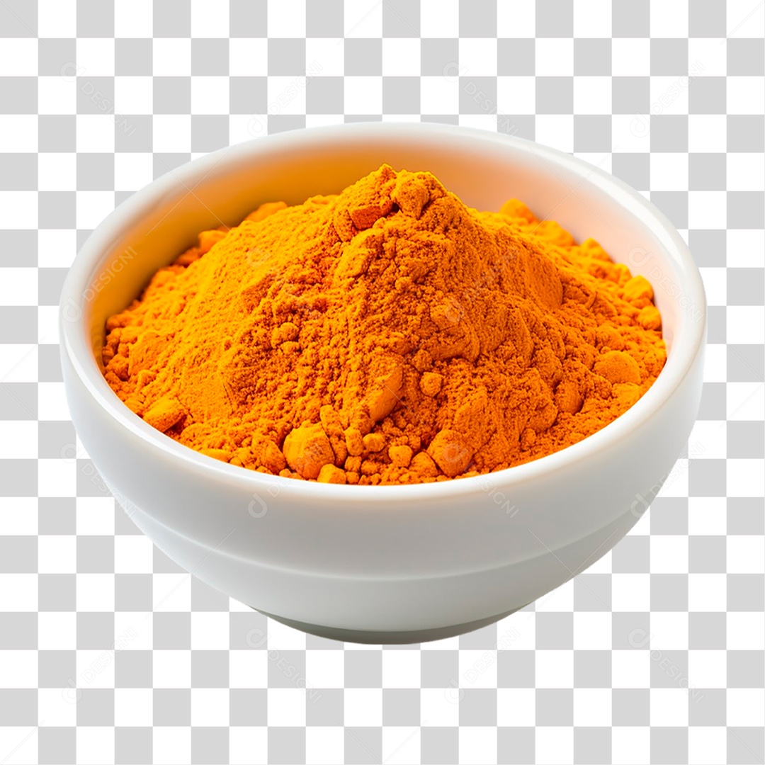 Tigela de Açafrão em Pó PNG Transparente