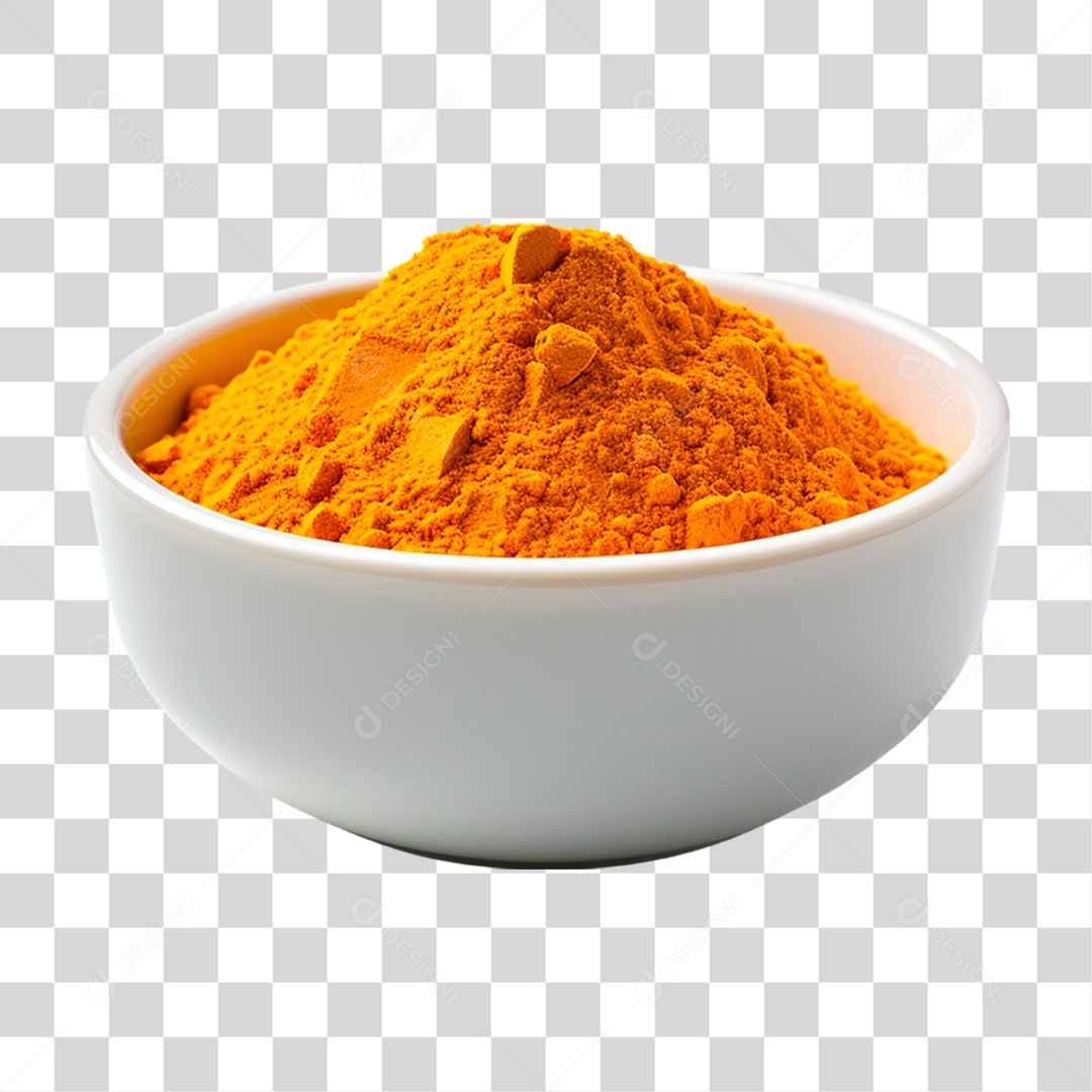 Tigela de Açafrão em Pó PNG Transparente
