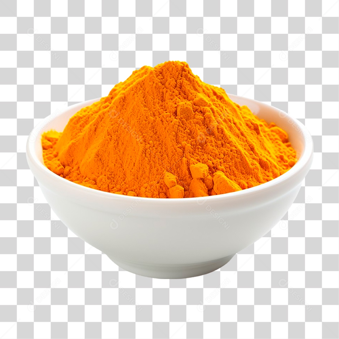 Tigela de Açafrão em Pó PNG Transparente