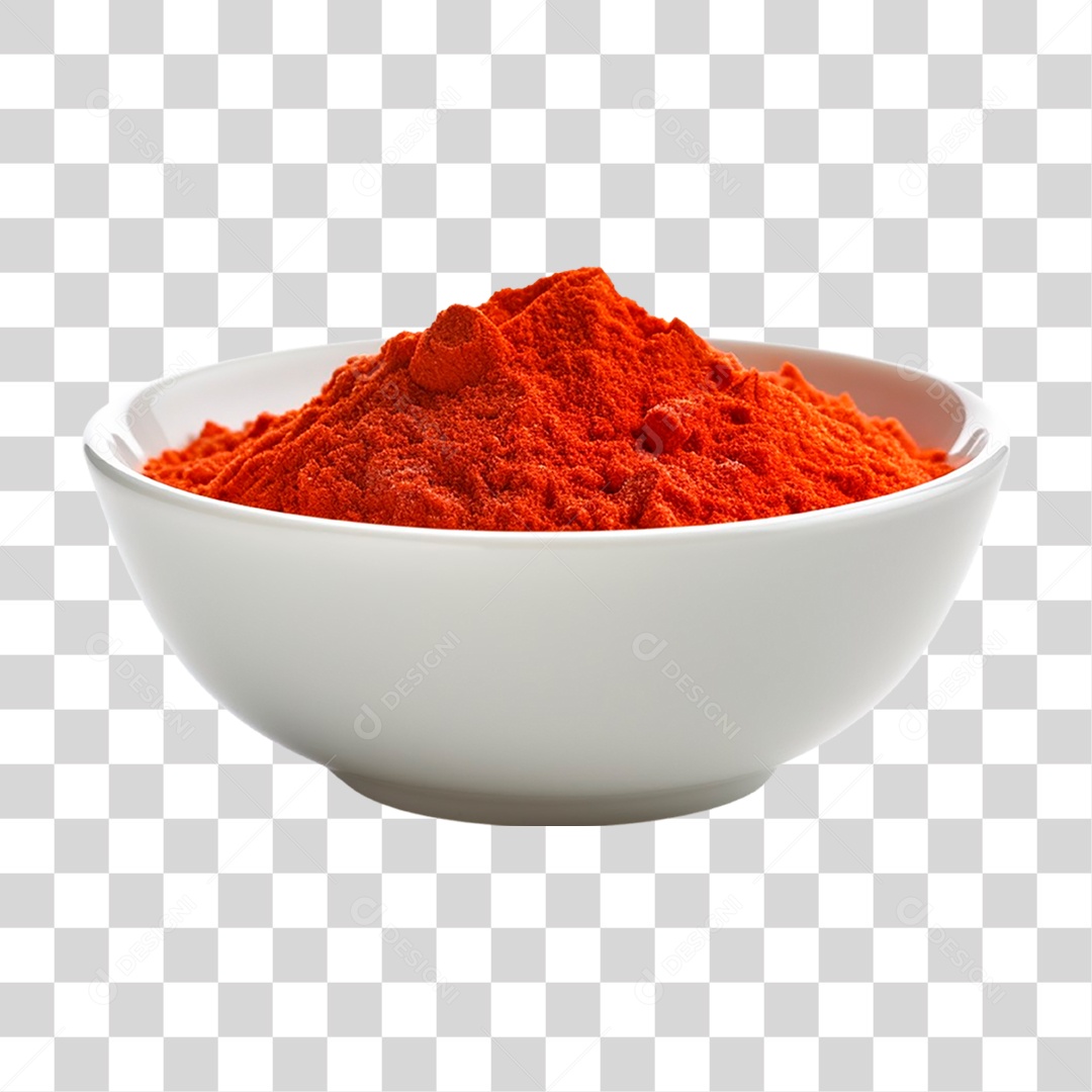 Tigela de Páprica em Pó PNG Transparente