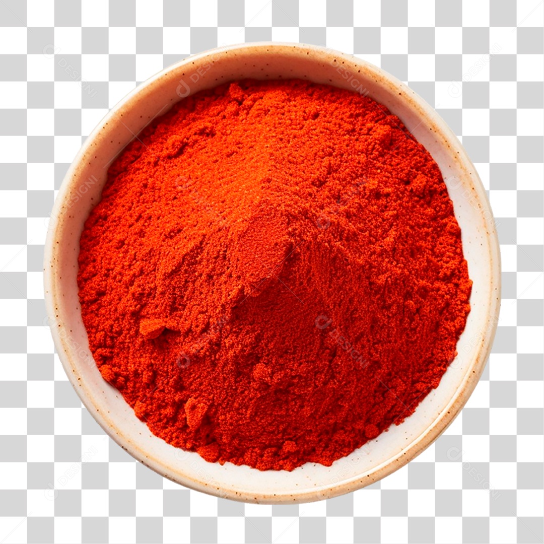 Tigela de Páprica em Pó PNG Transparente