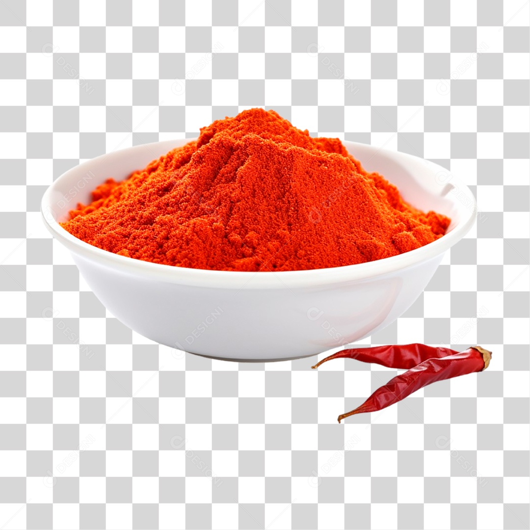 Tigela de Páprica em Pó PNG Transparente