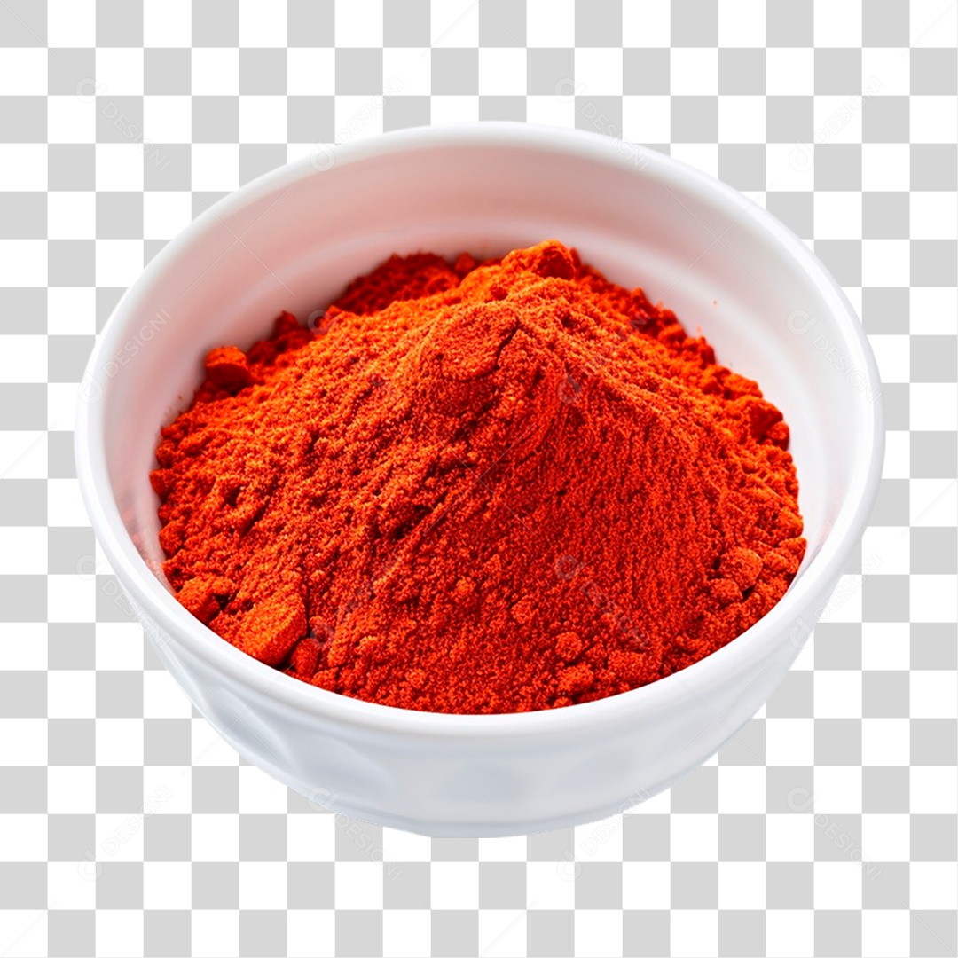 Tigela de Páprica em Pó PNG Transparente