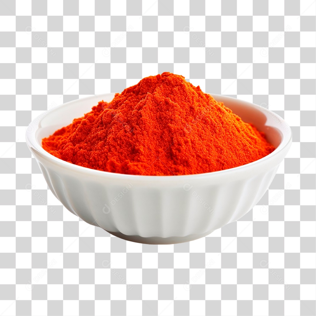 Tigela de Páprica em Pó PNG Transparente