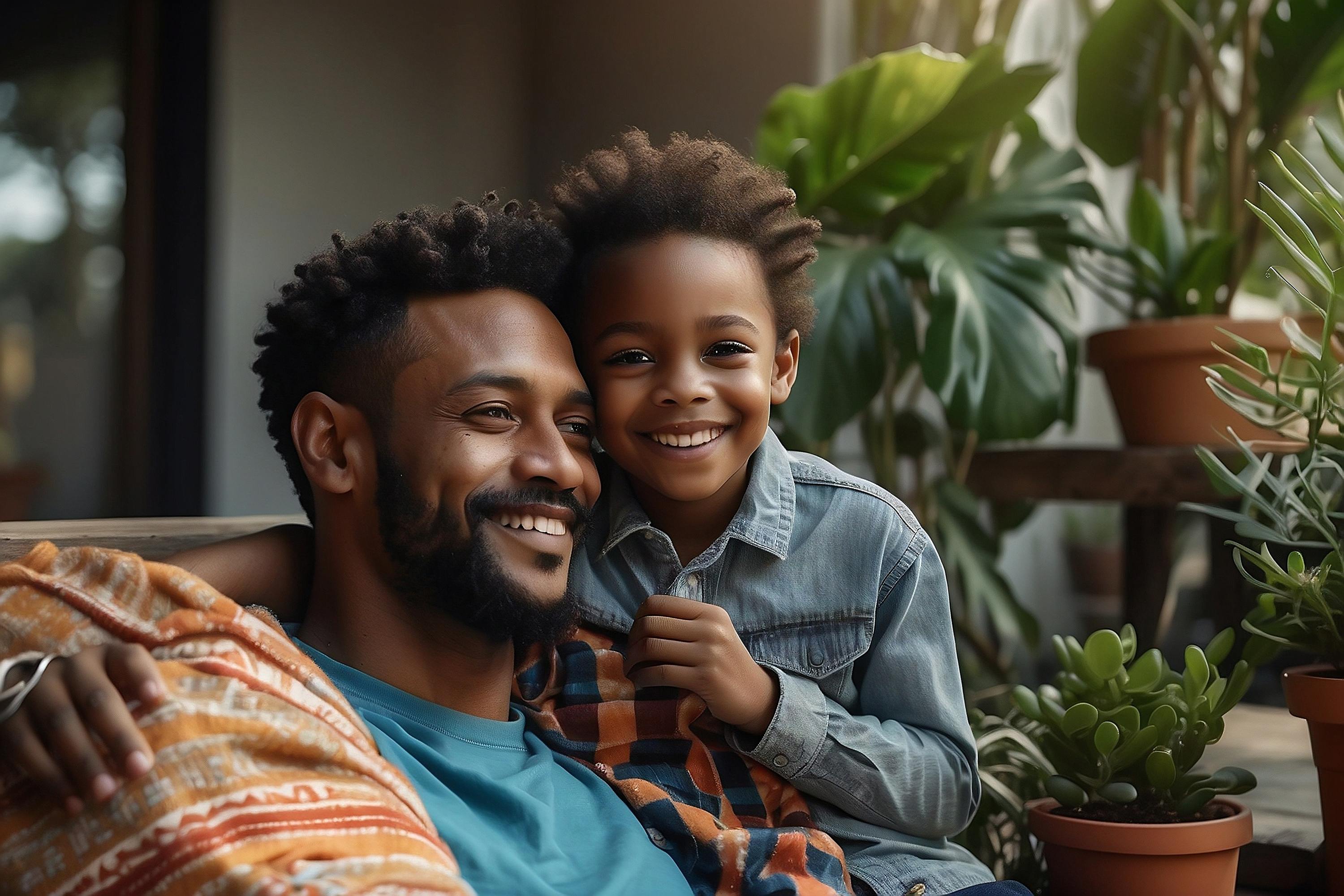 Dia dos Pais - Feliz pai e filho juntos