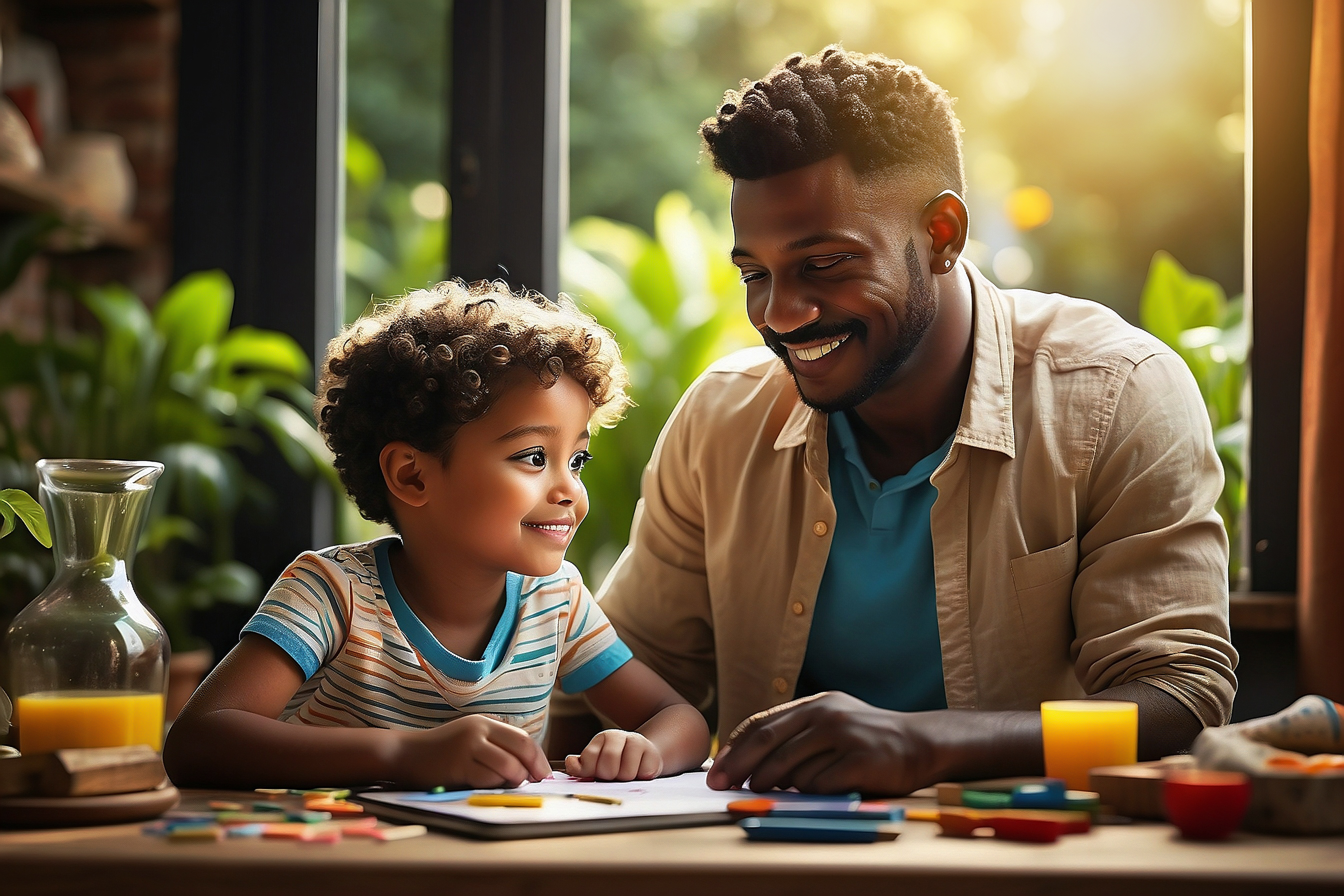 Dia dos Pais - Feliz pai e filho juntos
