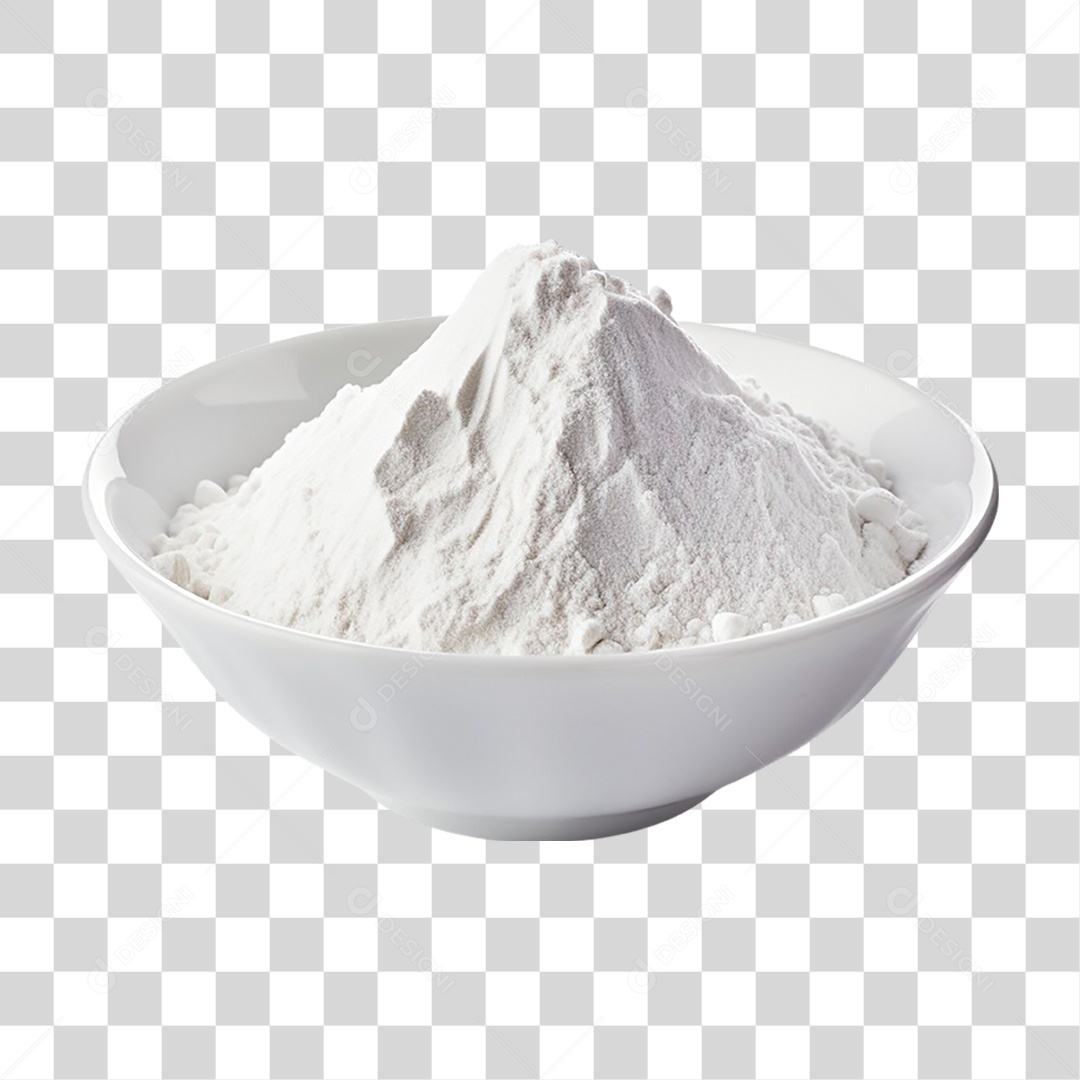 Tigela de Farinha em Pó PNG Transparente