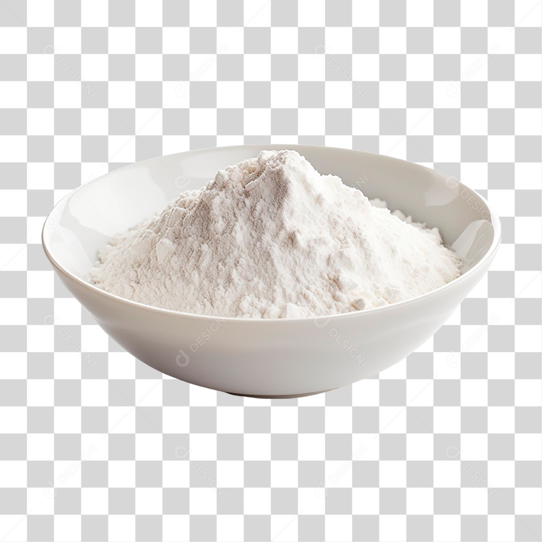 Tigela de Farinha em Pó PNG Transparente