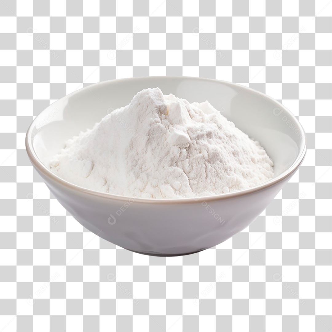 Tigela de Farinha em Pó PNG Transparente