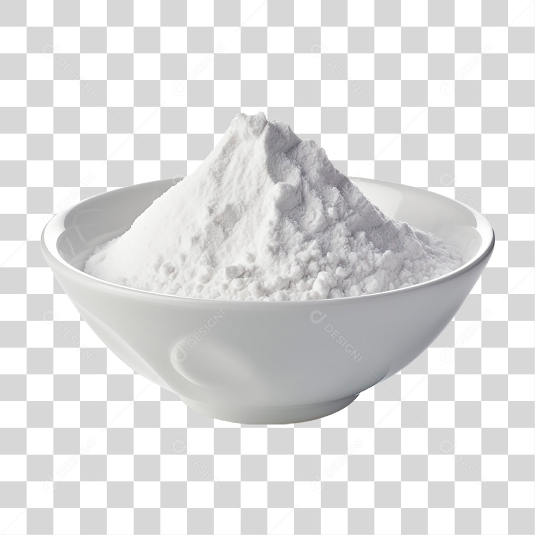 Tigela de Farinha em Pó PNG Transparente