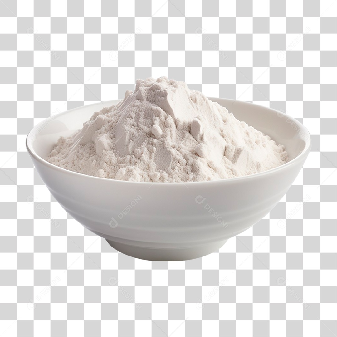 Tigela de Farinha em Pó PNG Transparente