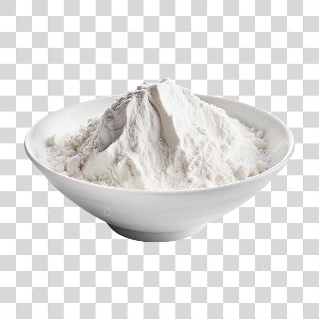 Tigela de Farinha em Pó PNG Transparente