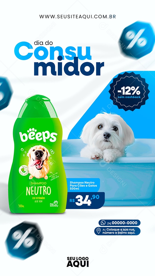 Story Dia Do Consumidor 15 de Março Shampoo Neutro Social Media PSD Editável