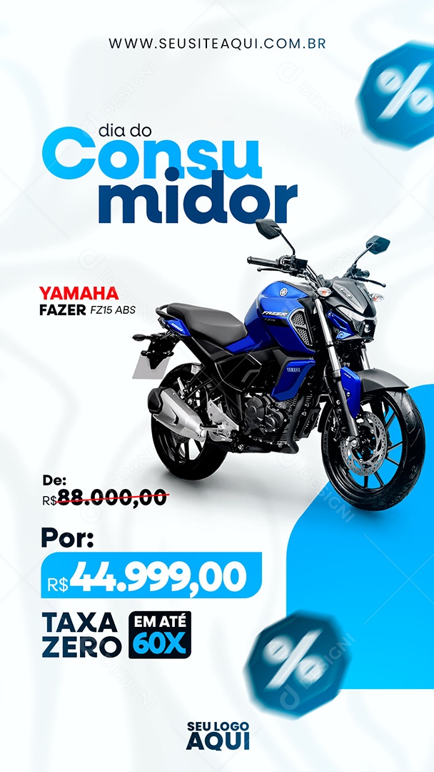Story Dia Do Consumidor 15 de Março Yamaha Fazer Social Media PSD Editável