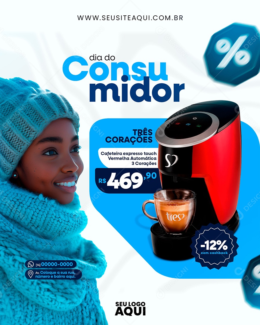 Story Dia Do Consumidor 15 de Março Três Corações Social Media PSD Editável