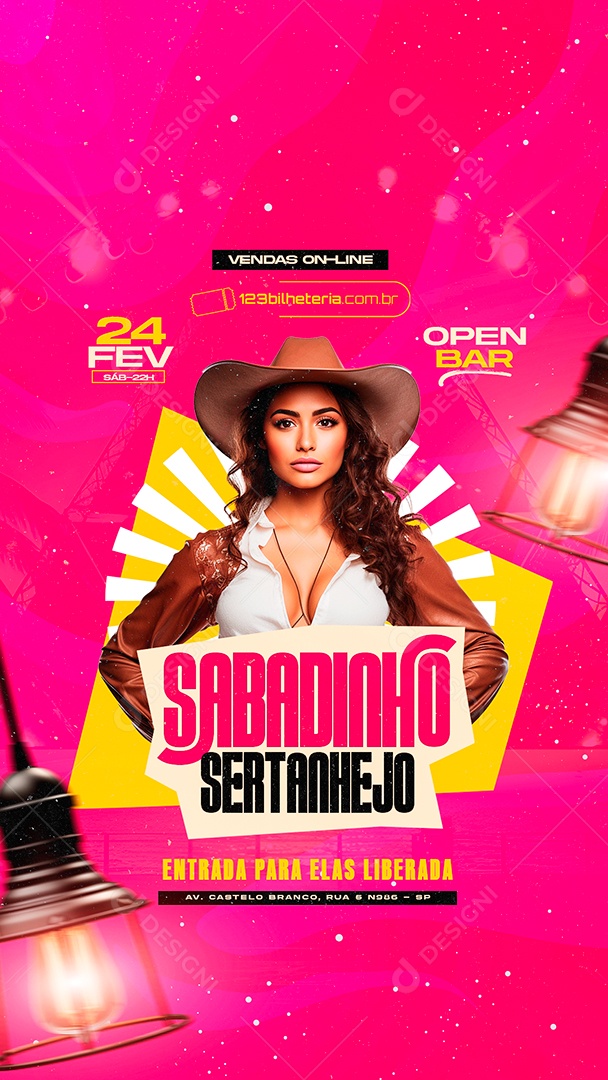 Story Flyer Sabadinho Sertanejo Social Media PSD Editável