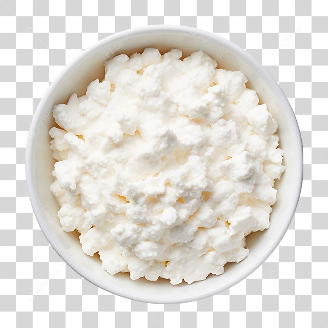 Tigela de Queijo Cottage PNG Transparente