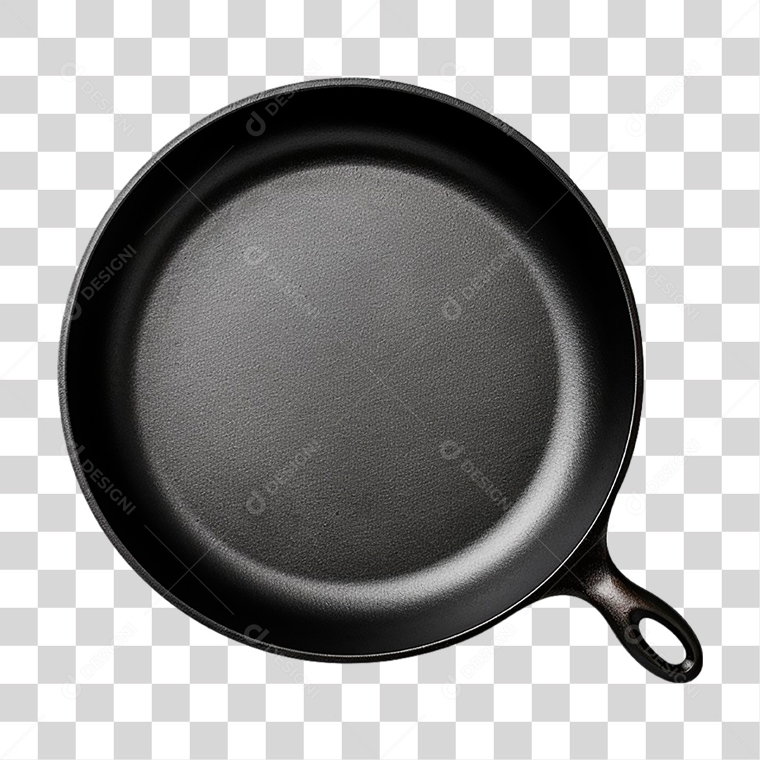 Frigideira Preta PNG Transparente