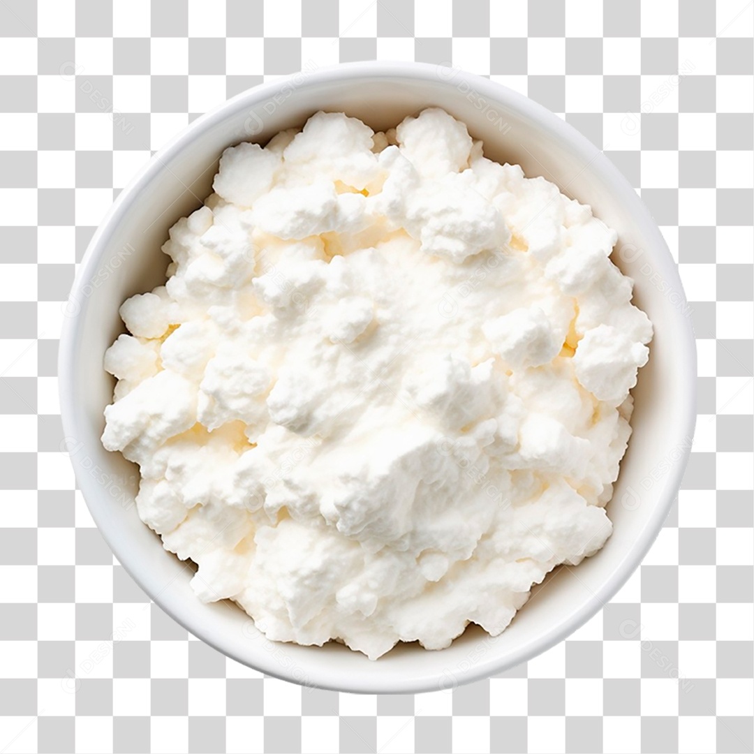 Tigela de Queijo Cottage PNG Transparente