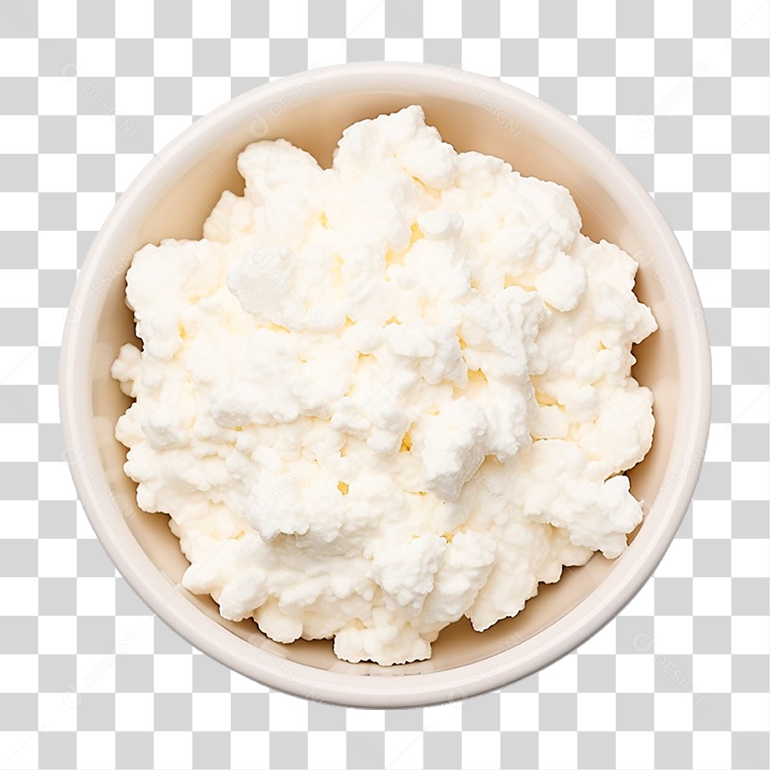 Tigela de Queijo Cottage PNG Transparente