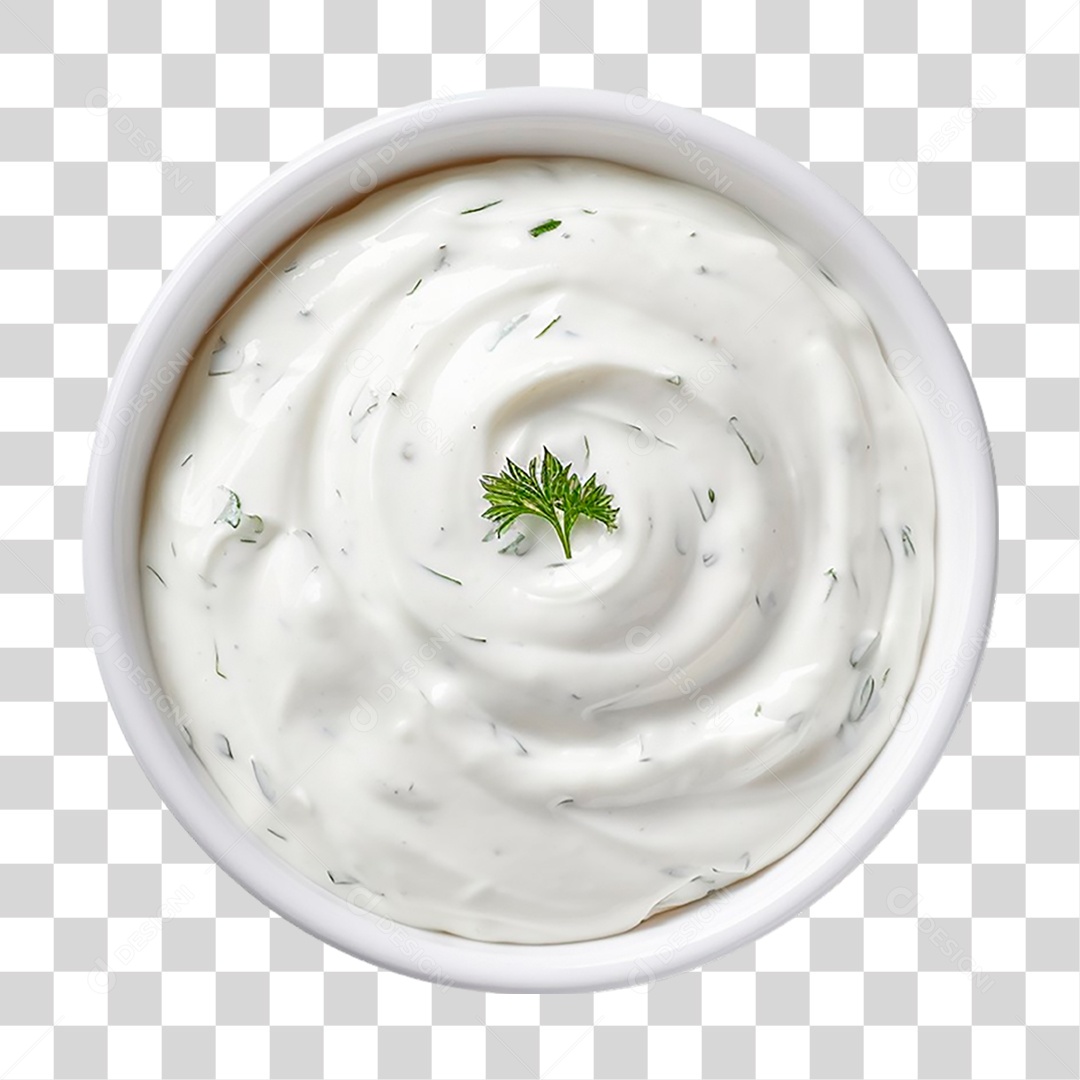 Tigela de Molho Ranch PNG Transparente