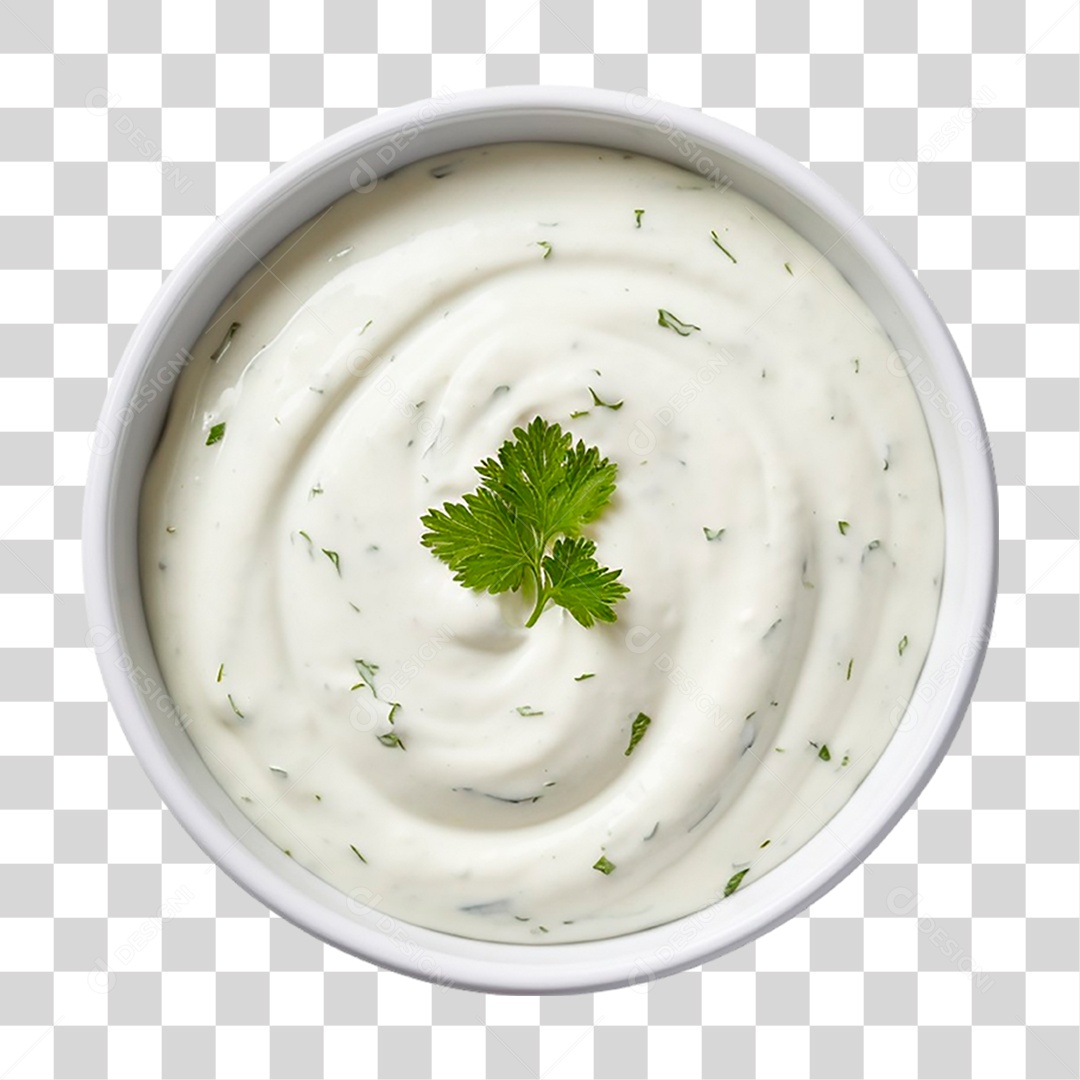 Tigela de Molho Ranch PNG Transparente