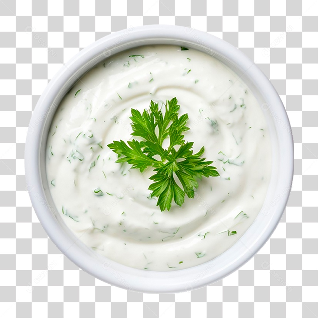 Tigela de Molho Ranch PNG Transparente