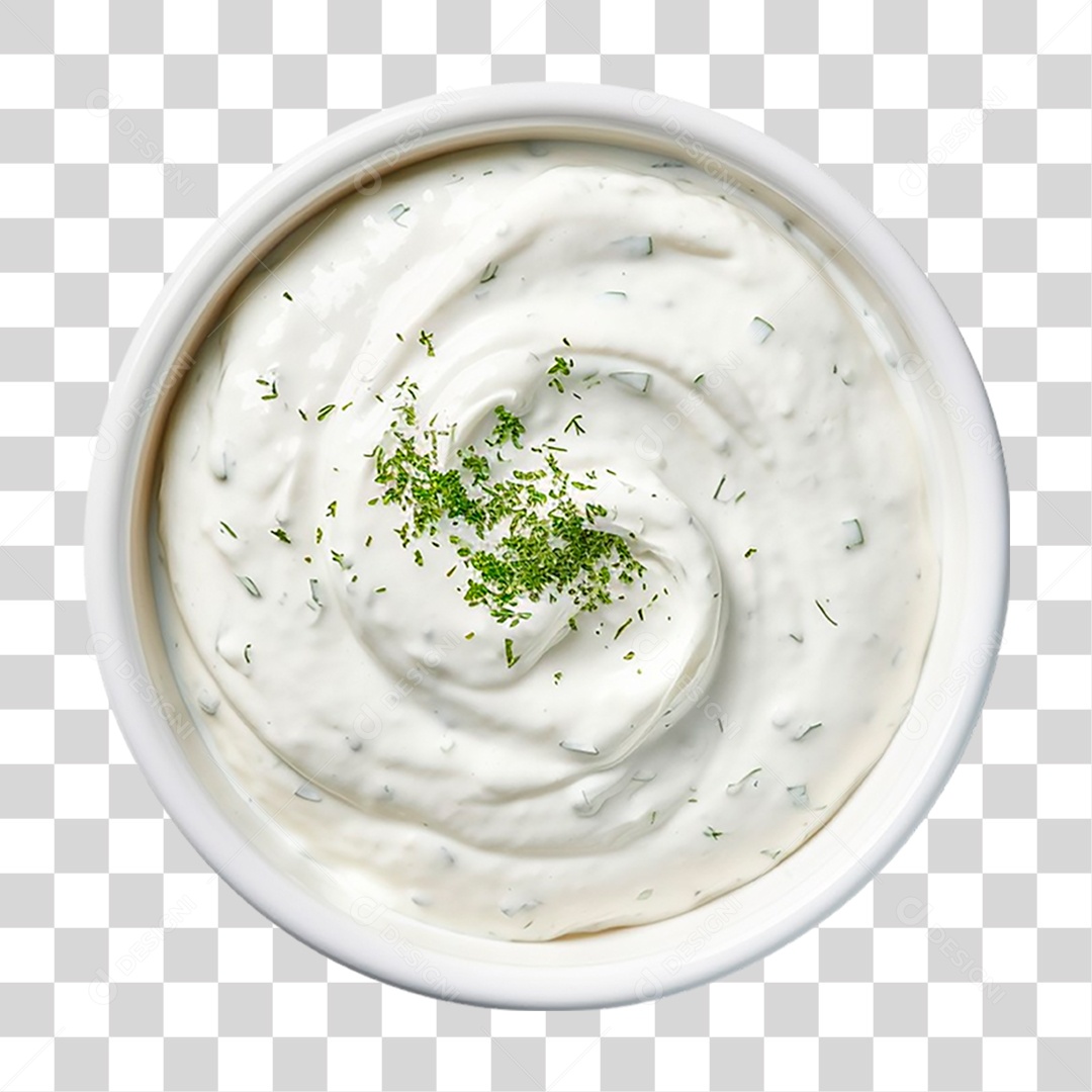 Tigela de Molho Ranch PNG Transparente