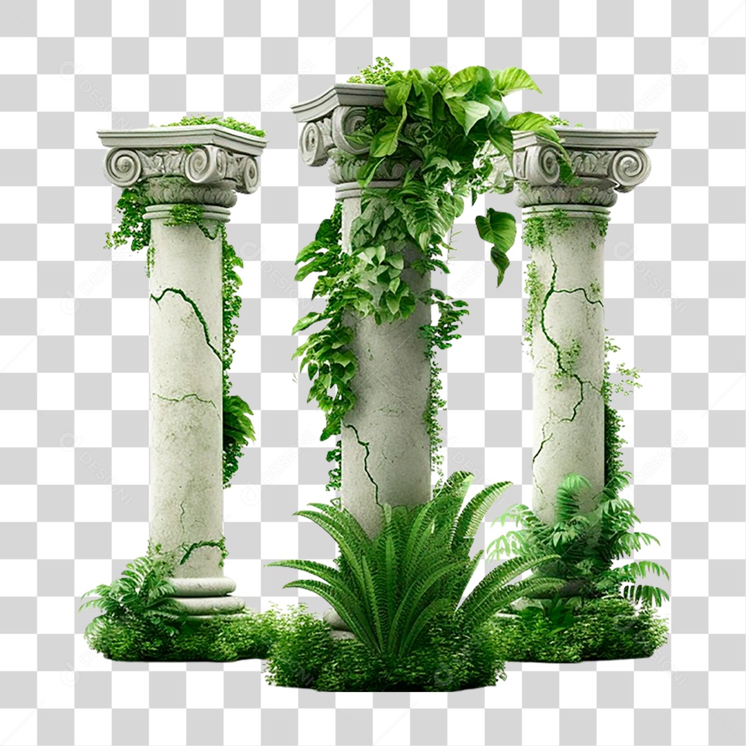 Colunas Ornamentadas PNG Transparente