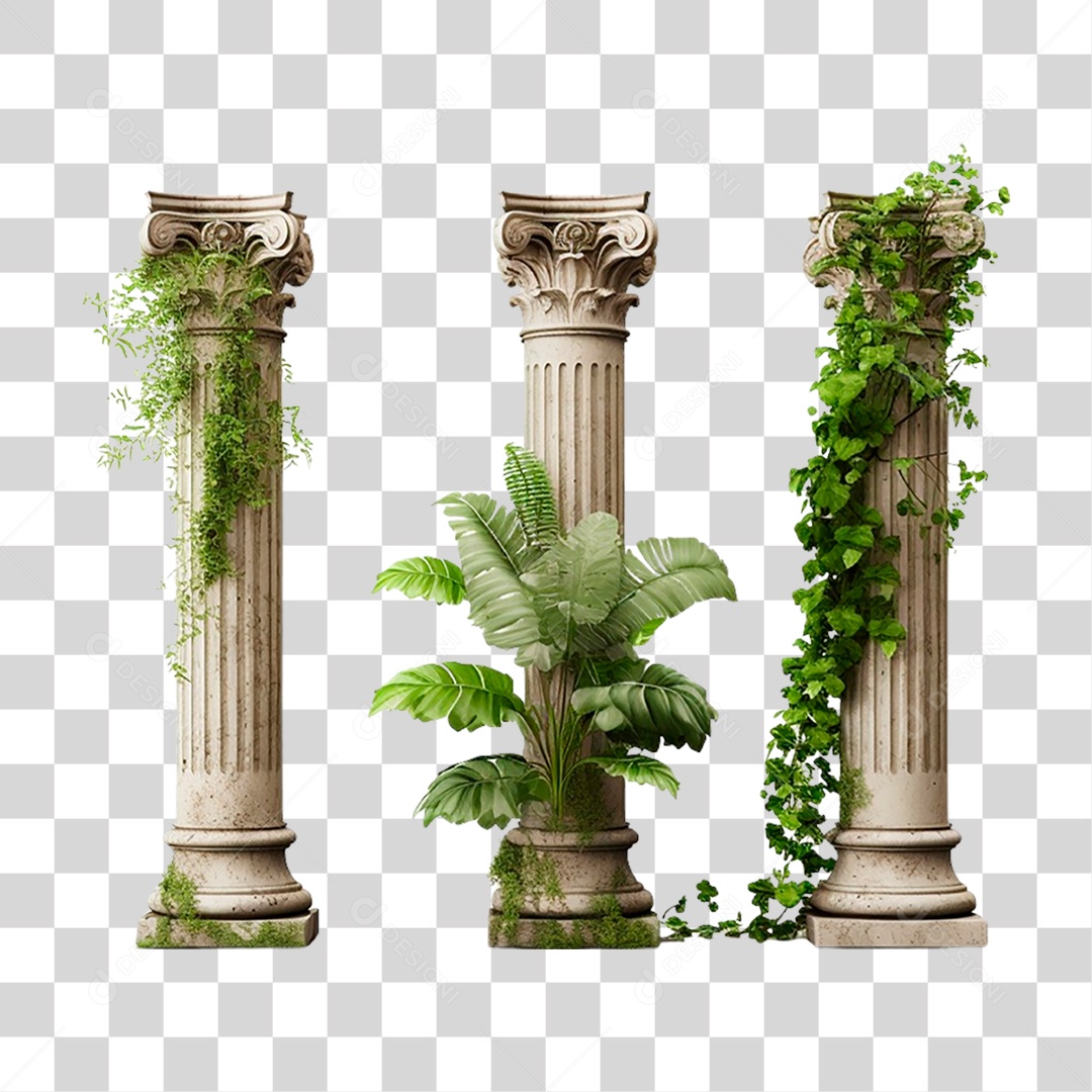 Colunas Ornamentadas PNG Transparente