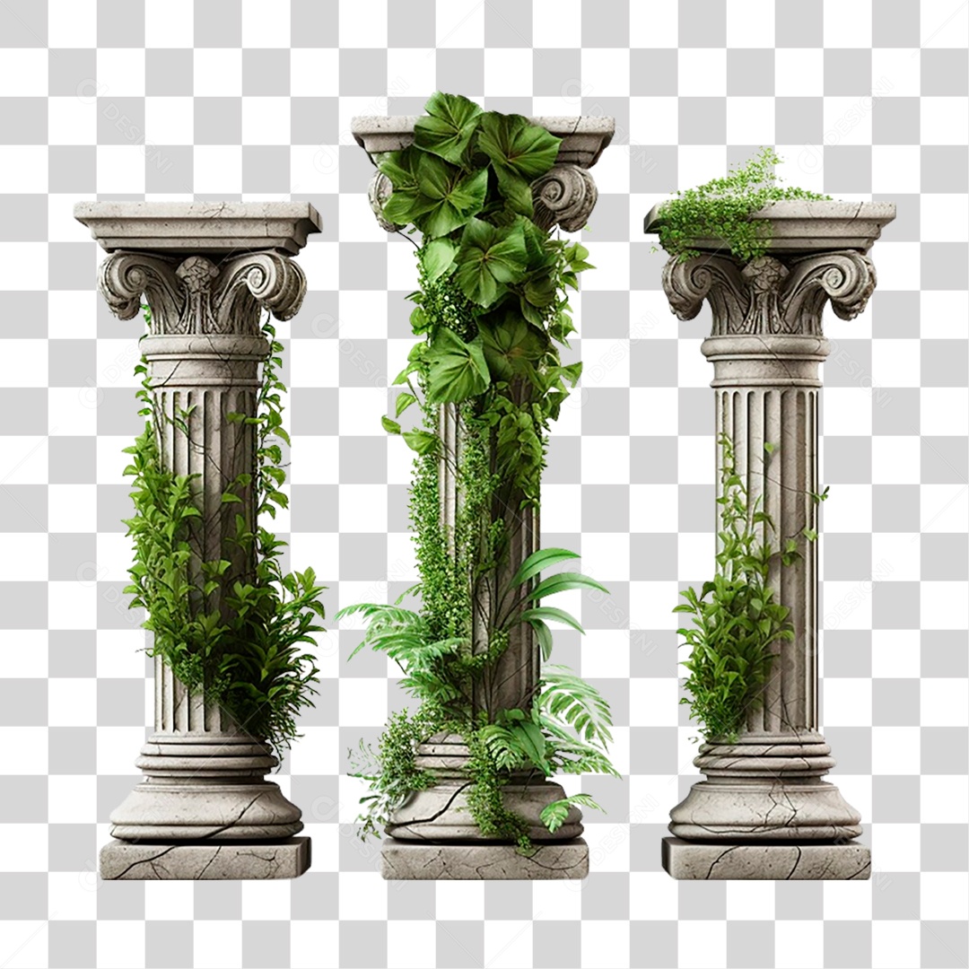 Ornate Columns Transparent PNG